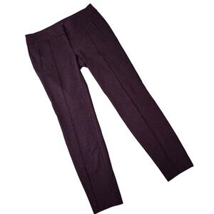 Ann‎ Taylor LOFT Burgundy Heathered Stretch Pants Size 6